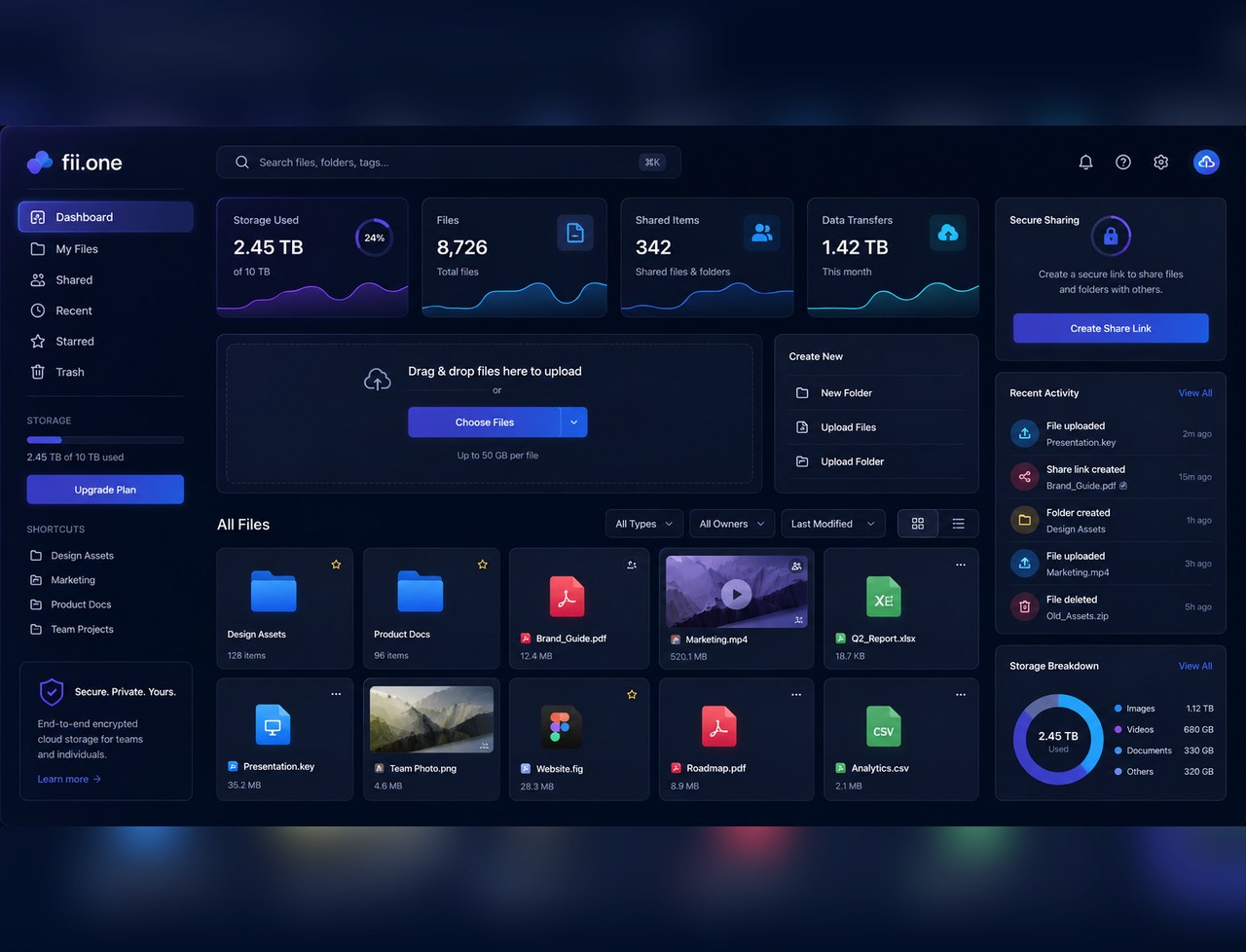 fii.one Desktop Dashboard